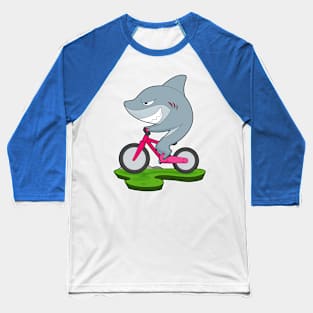 Shark Bicycle Baseball T-Shirt